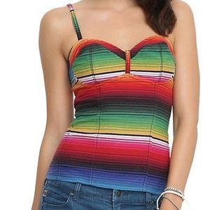 Royal Bones Sweetheart Sarape Mexican top XL